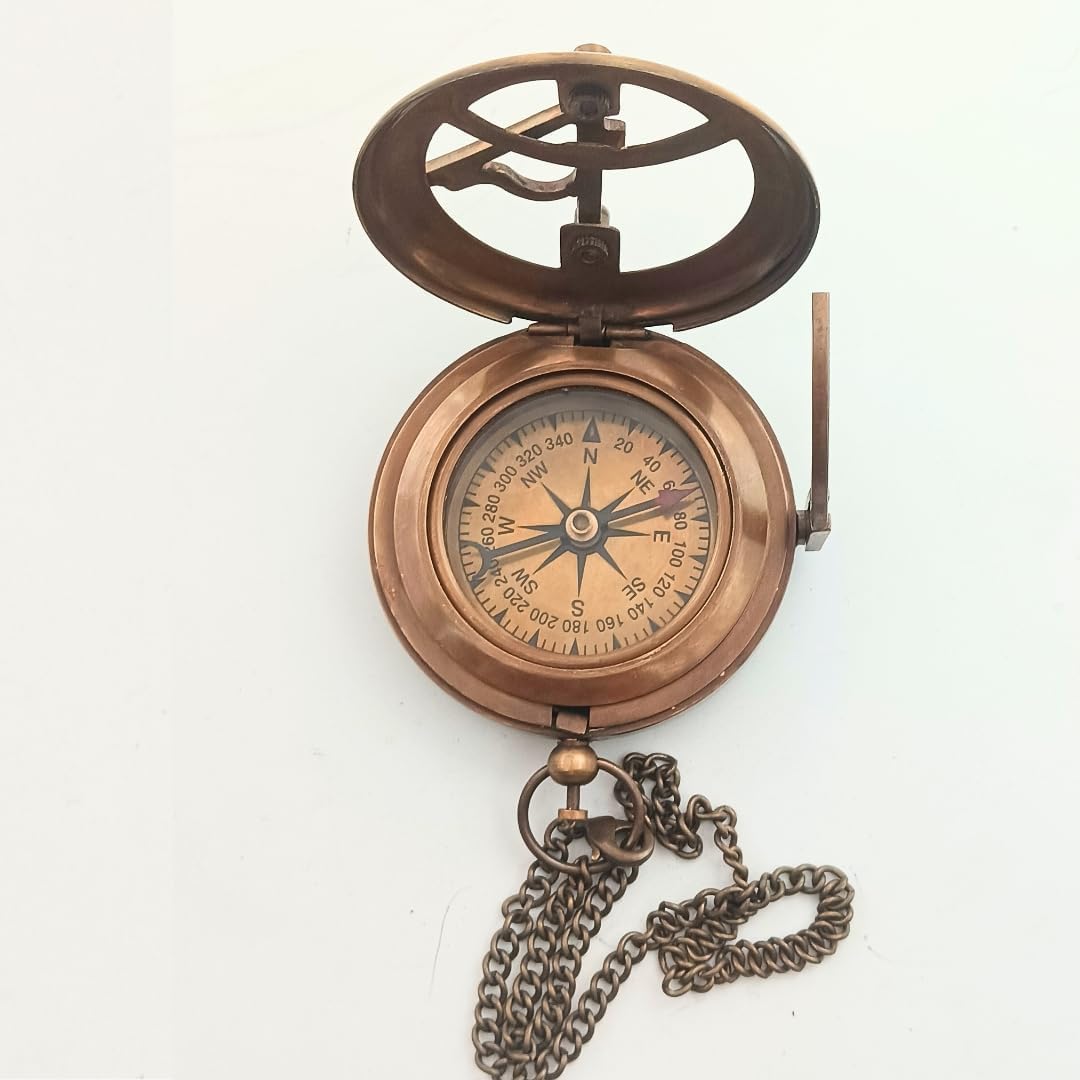 Behind You Engraved Brass Compass Gift for Men - DAYOL'X Official Imagery - 4