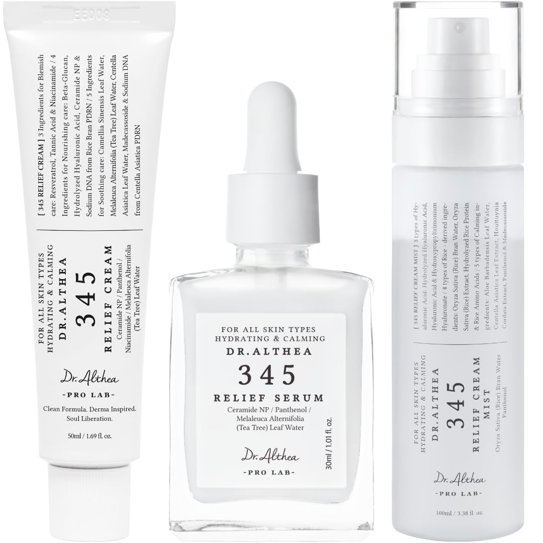 345 Relief Trio | Daily 3-Step Soothing & Blemish Care | Korean - Product Imagery