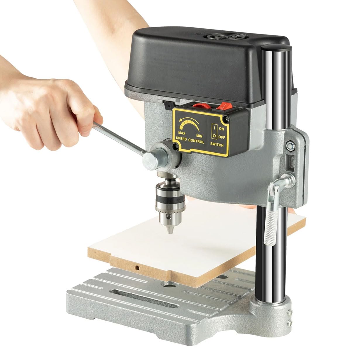 3 Speed Benchtop Drill Press Electric Bench Wood Drilling - EWANYO Official Imagery - 6