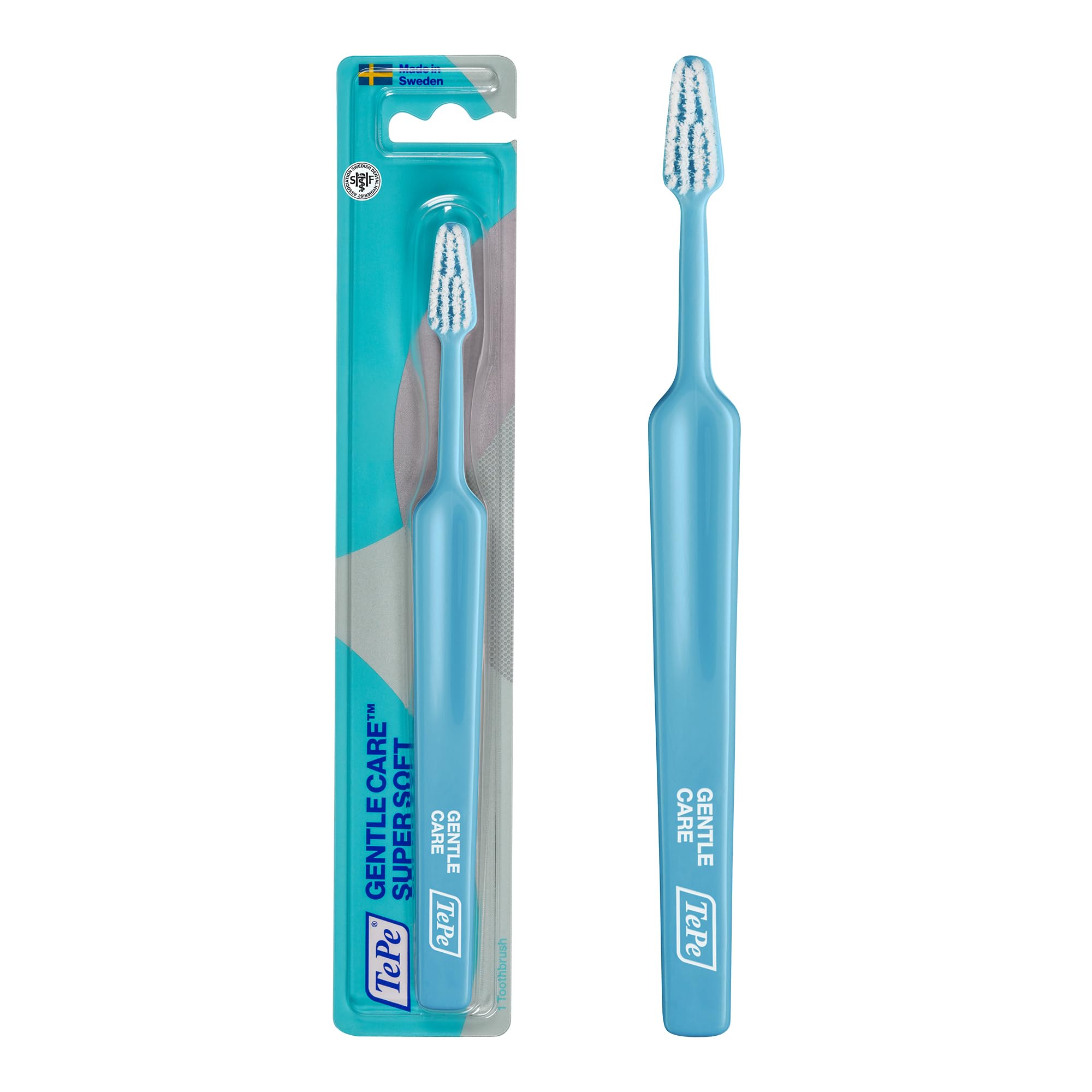 TePe Gentle Care Soft Toothbrush, Adult Post-Surgery Toothbrush - Product Imagery