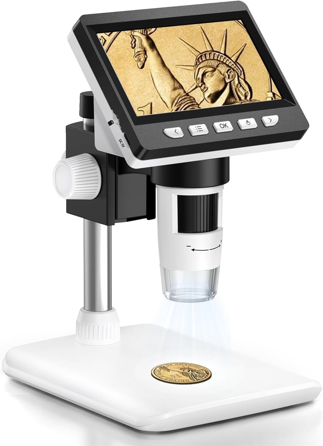1000X Digital Coin Microscope 4 3 LCD Coin Magnifier with - AOPICK Official Imagery - 1