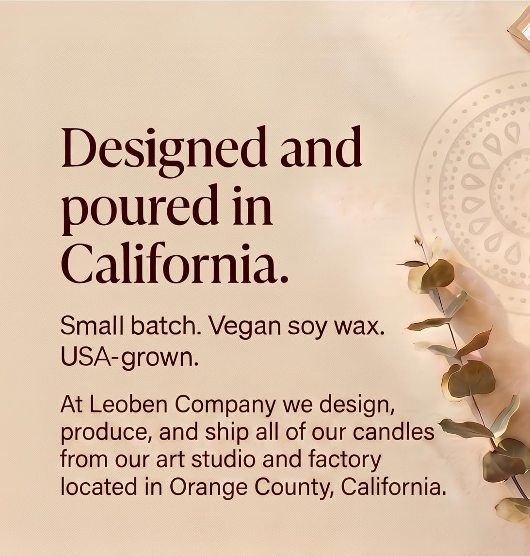 LEOBEN COMPANY LEOBEN CO – Amber Saffron Scented Candle – 18oz, Heirloom Collection Design – 80 hr Burn Time – Poured in