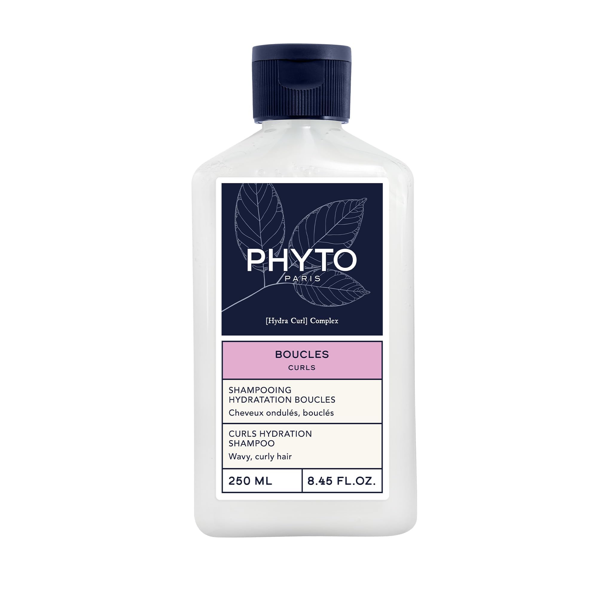 PHYTO Curls Hydration Shampoo for Wavy & Curly Hair (Type 2A–3A) | Sulfate-Free, Silicone-Free | Hydrates & Defines Curls | Made in France | 8.45 fl oz