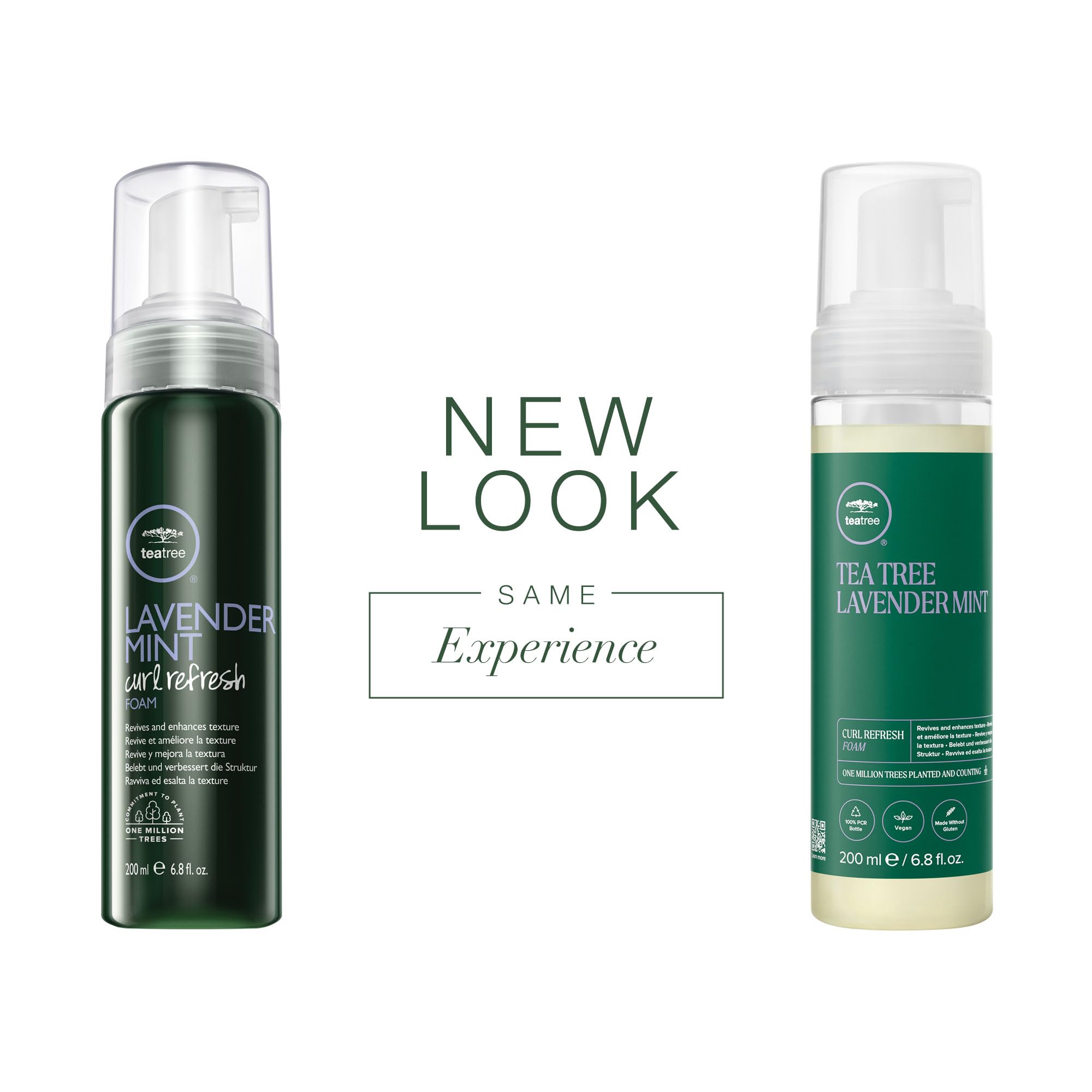 Tea Tree Lavender Mint Curl Refresh Foam, Hair Mousse, For Coarse, Curly + Dry Hair, 6.8 fl. oz.
