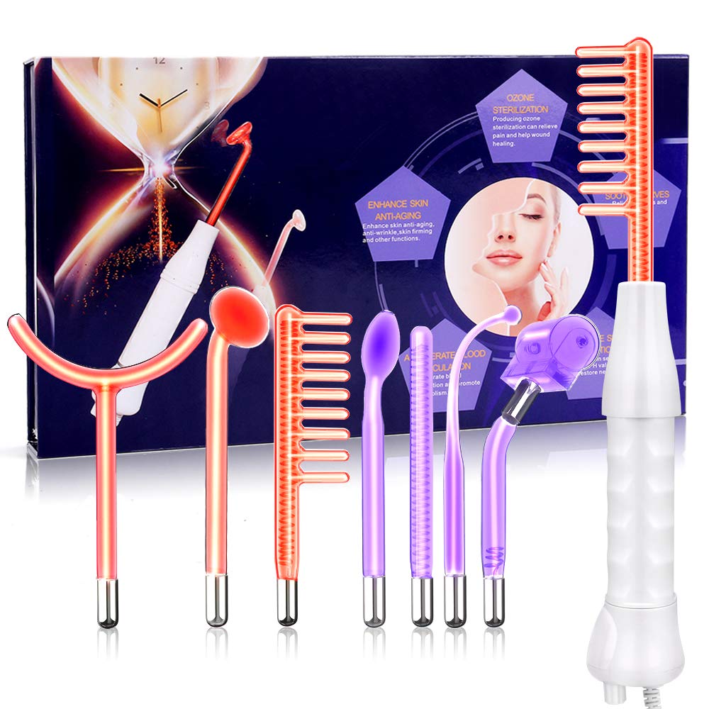 Meifuly High F Rrequency Wand Portable Machine, Portable Handheld High F requency Wand Machine with 7 Different Tubes (M