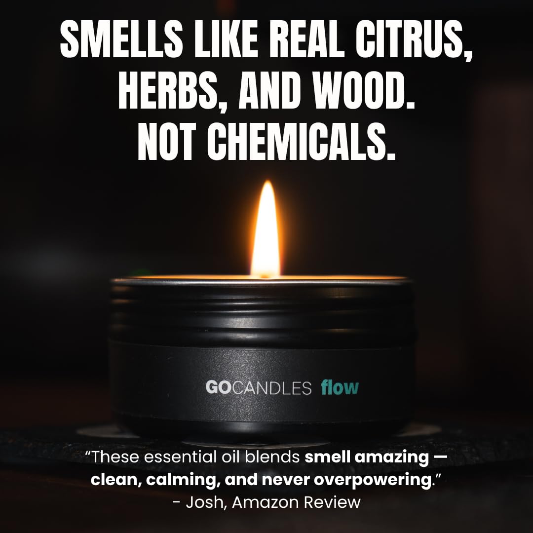 GOCANDLES Go Candles Premium Scented Candle Gift Set | 3 Aromatherapy Candles | Natural Coconut Soy Wax | Clean Burning 