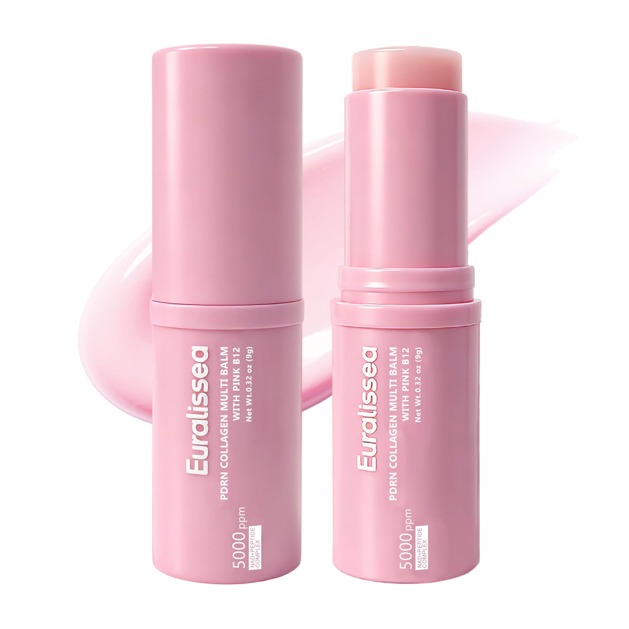 PDRN Eye Balm Stick 2 Pack, Collagen Multi Balm with Pink B12, - Product Imagery