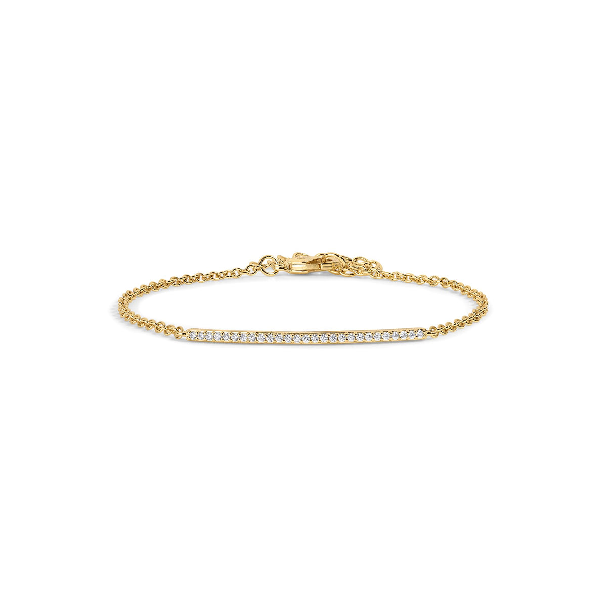 Electric Picks Jackson Bracelet, Dainty Gold Crystal Bar Bracelet for Women – Gold, Metal, One Size