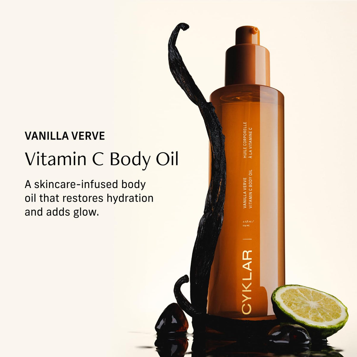 CYKLAR Vitamin C Body Oil for Women Men Vanilla Verve - CYKLAR Official Imagery - 4