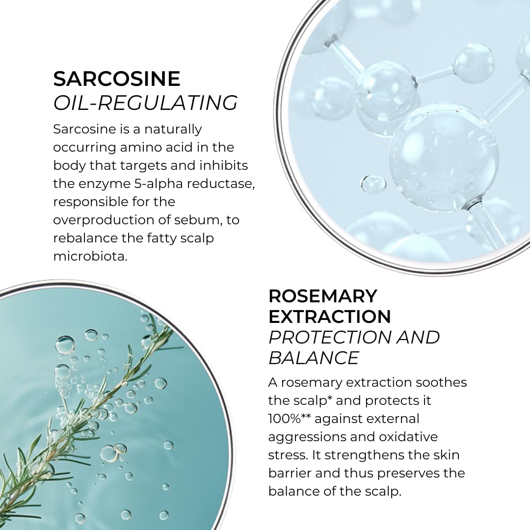 PHYTO Scalp Solutions Oil Absorbing Shampoo bottle, 8.45 oz, designed for oily scalp and hair refreshment.