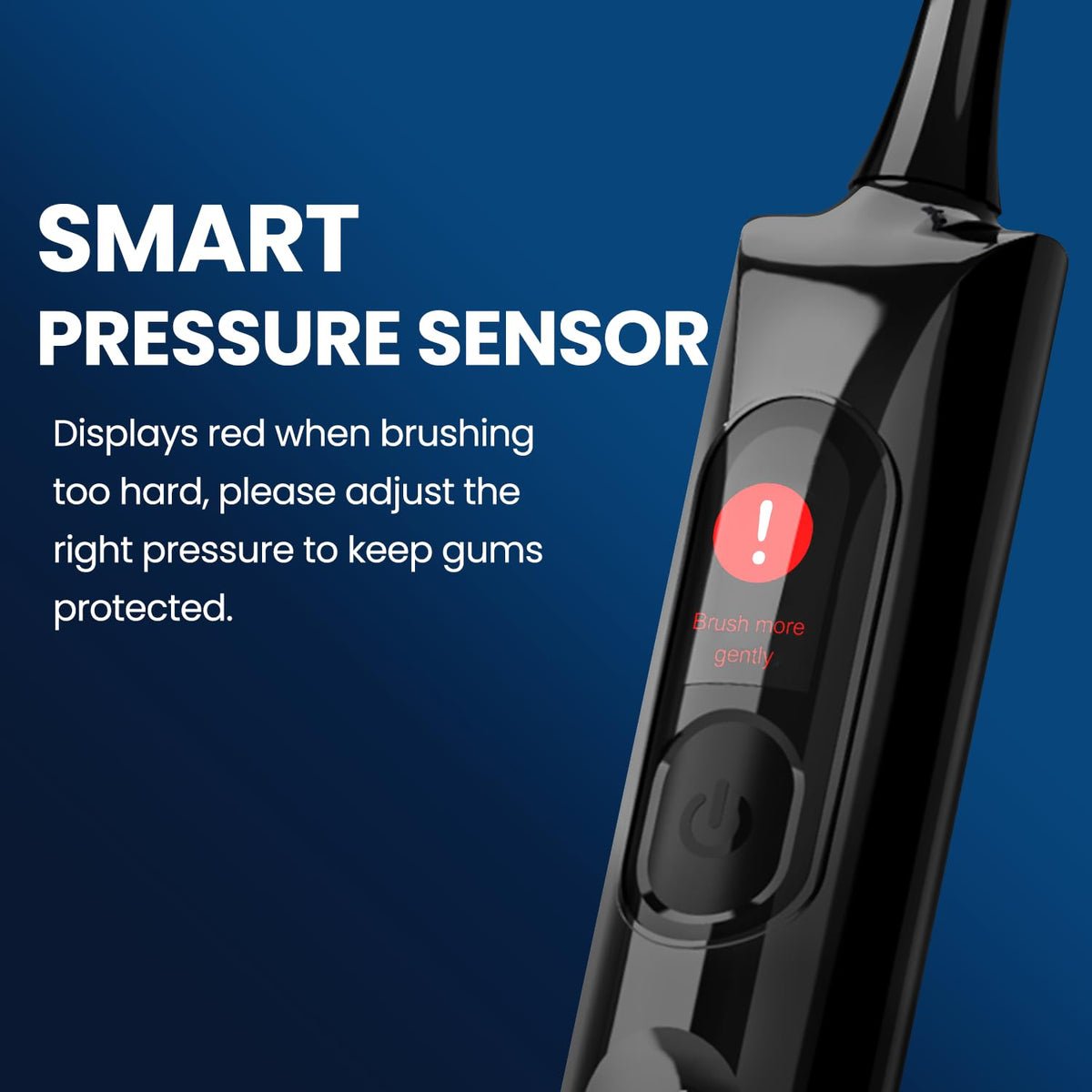 Electric Toothbrush with Pressure Sensor Black - Marlincare Official Imagery - 6