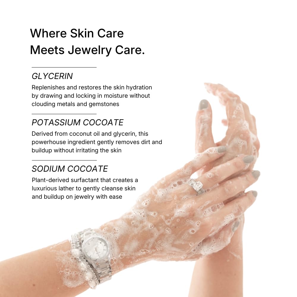 Shinery Jewelry Wash - Jewelry Cleaner Hand Wash for Rings and Diamonds – packaging and label