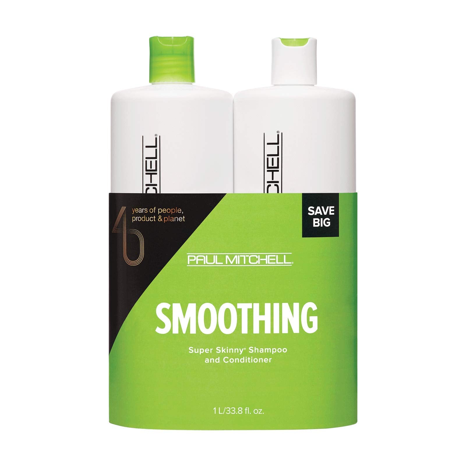 Paul Mitchell Super Skinny shampoo and conditioner duo for sleek, smooth hair with lightweight cleansing and conditioning.