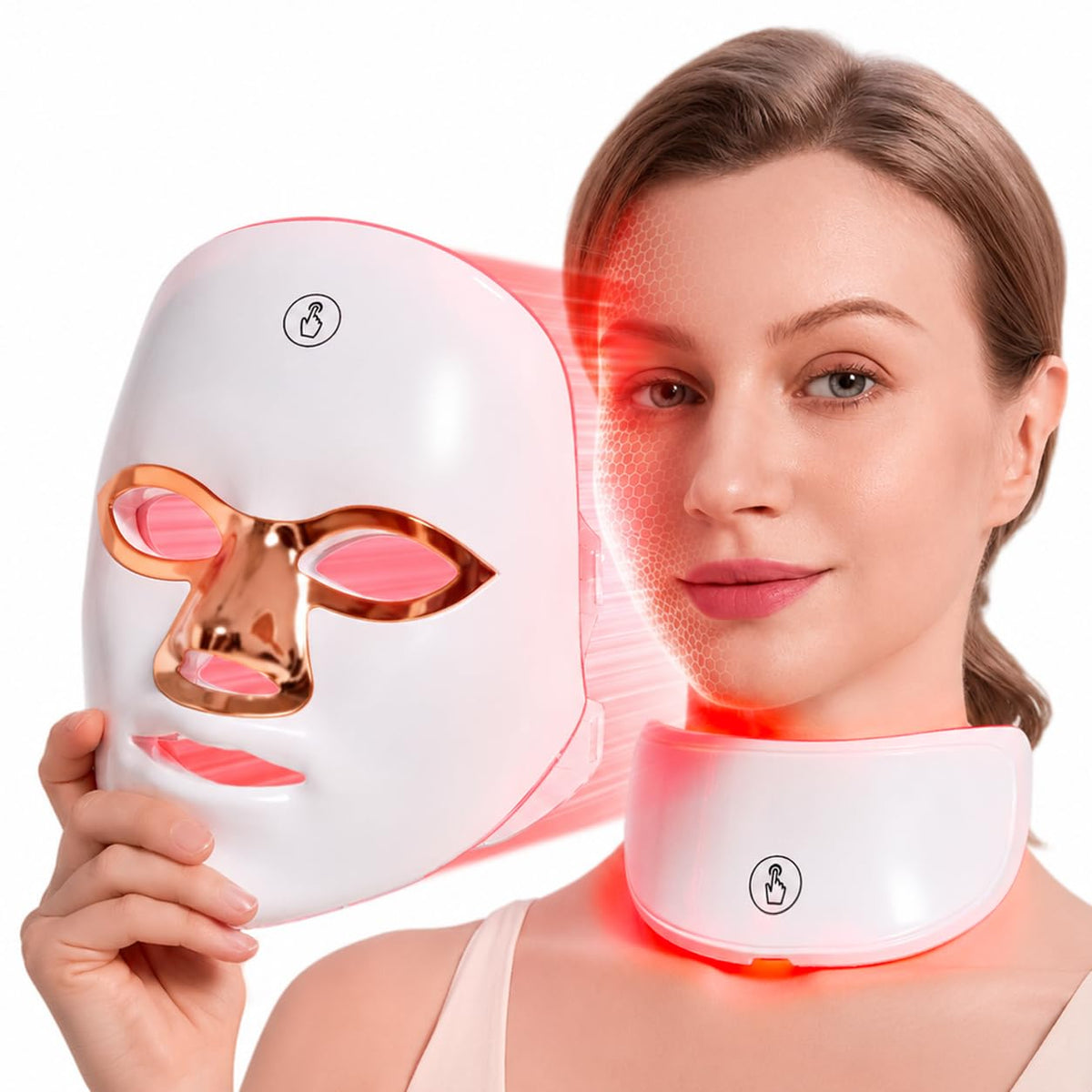 Aesthifae Red Light Therapy Mask for Face and Neck with 568 LEDs, Cordless & NIR