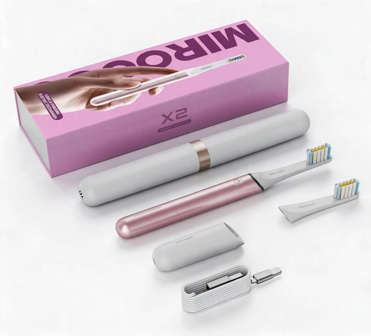HuayoRong Miroshine Electric Toothbrush Pro (Pink) – Pink, 1