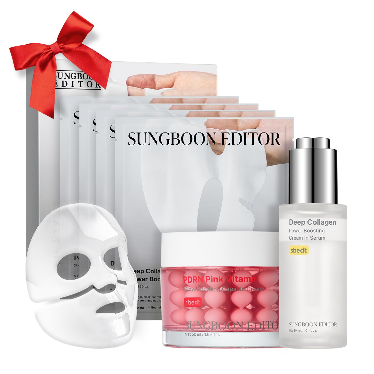 SUNGBOON EDITOR Firm-Looking Pink Glow Trio Set, Boosting Mask 4 - Product Imagery