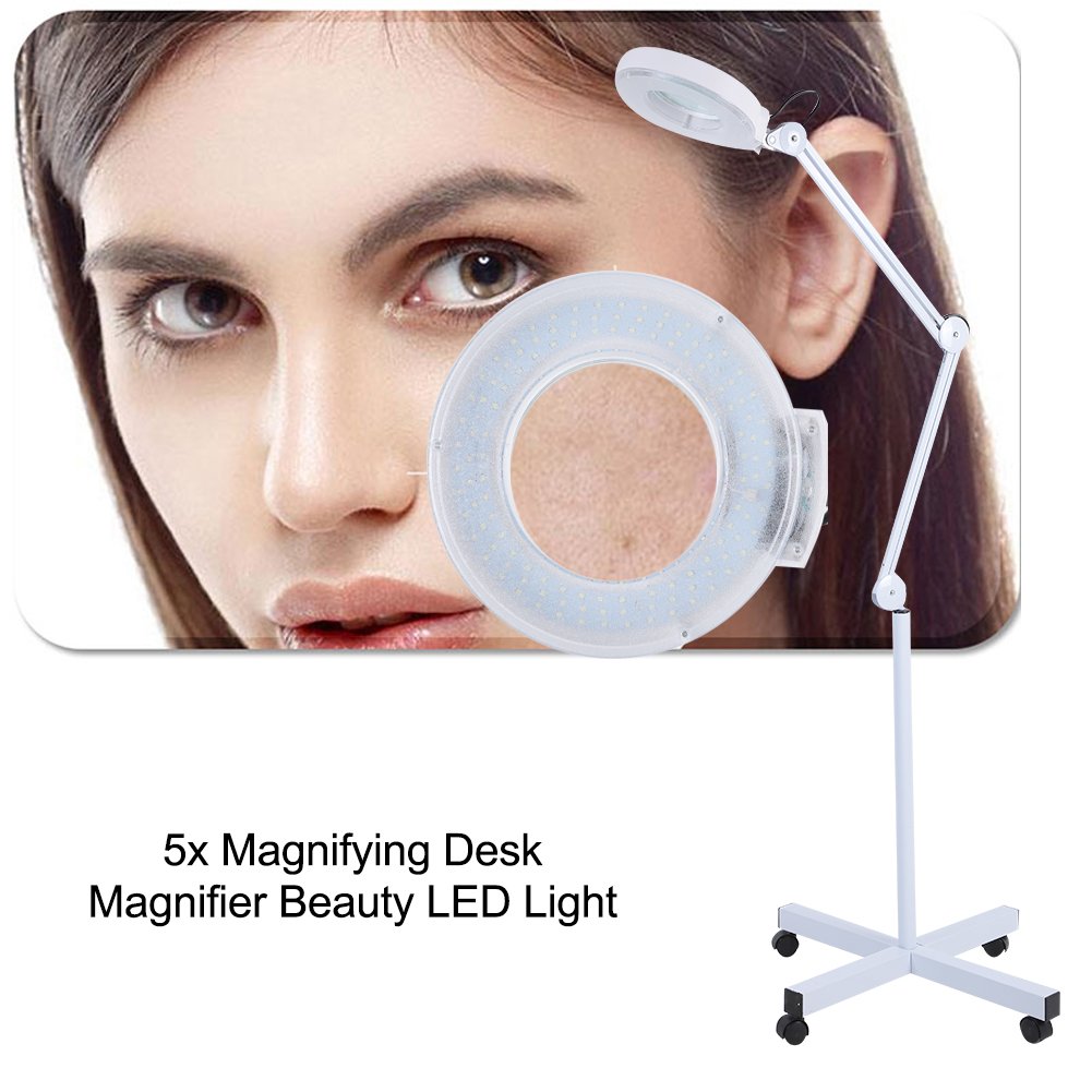 Ejoyous Magnifying Floor Lamp 5X LED Magnifier Light Rolling - Ejoyous Official Imagery - 4