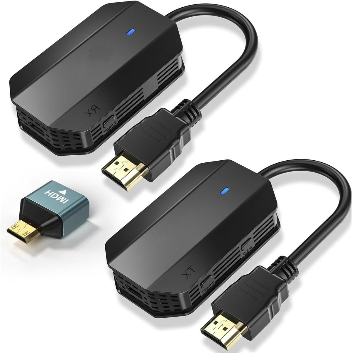 TitanOwl Wireless HDMI compatible Transmitter and Receiver, Extender Kit 1920 x 1080 2.4/5GHz, Plug & Play, Streaming Me