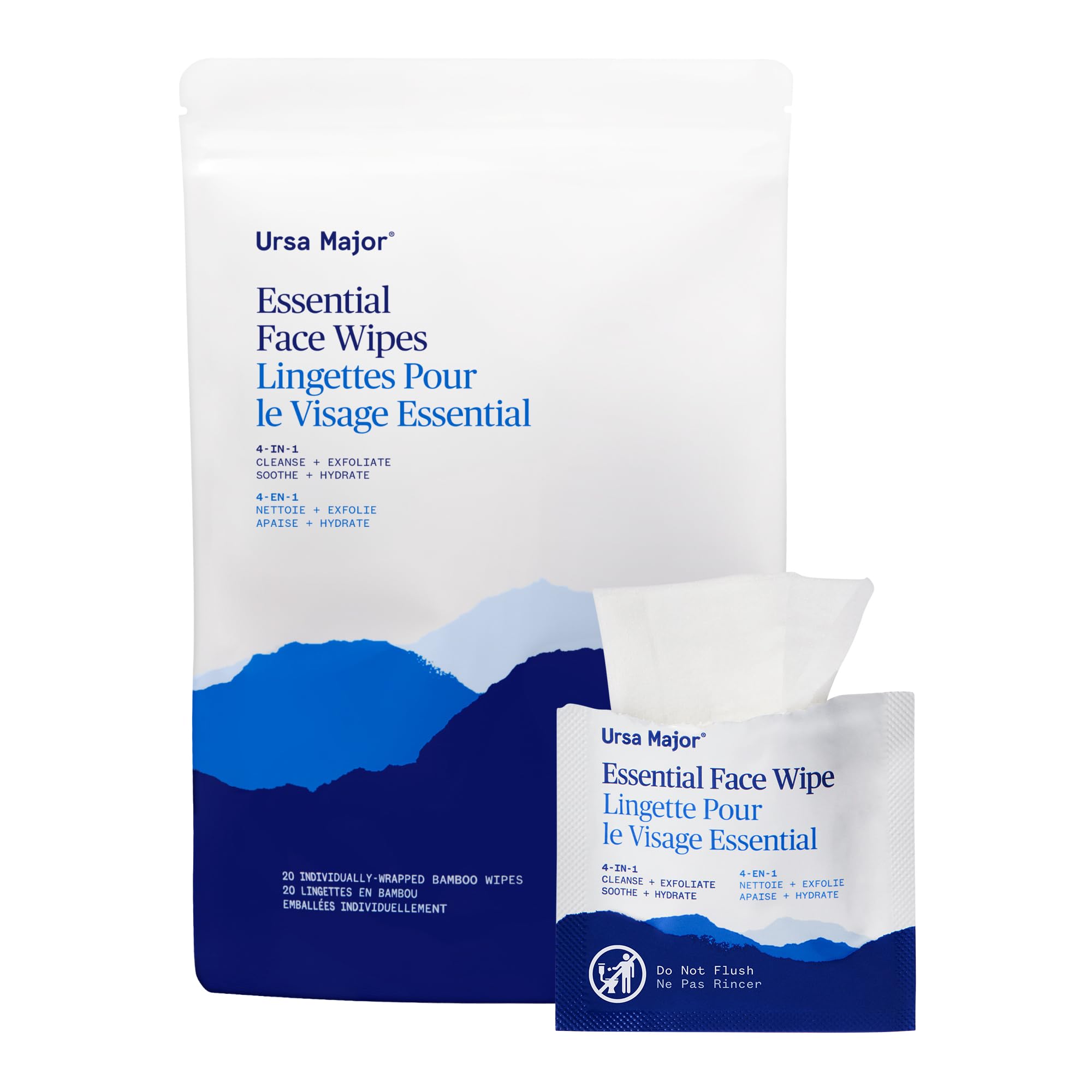 Ursa Major Essential Face Wipes | Natural, Biodegradable, - Product Imagery