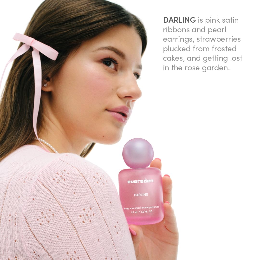 Evereden Darling Hair & Body Fragrance Mist + Tinted Lip Oil Set, Teens – full view, size 3.0 fl. oz 3.0 fl. oz 3.0 fl. 