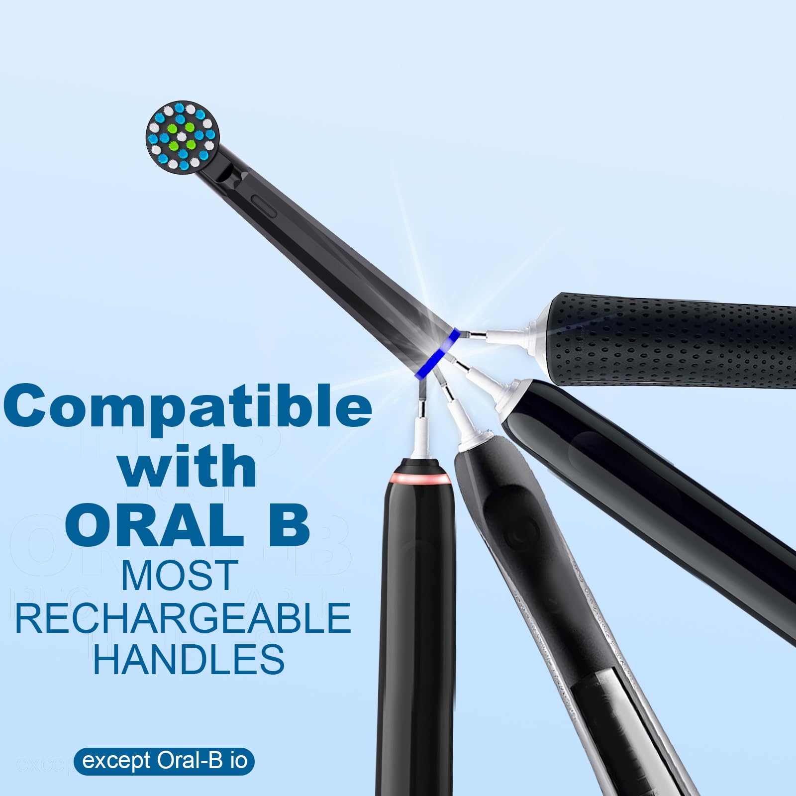 MOFELE replacement toothbrush heads for Oral-B Pro 1000, 8-pack, compatible electric toothbrush heads with soft bristles