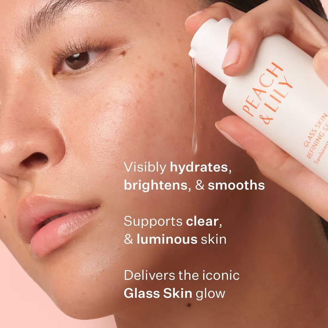 Peach & Lily - Glass Skin Refining Serum for Face (1.35 ounces) - Hyaluronic Acid Niacinamide Serum - Sensitive Skin - V