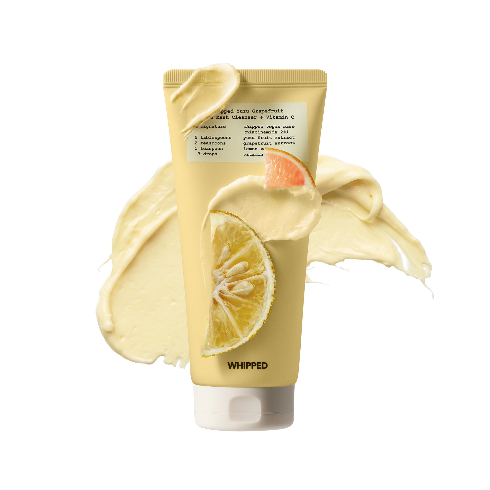 Whipped Korean Skincare Face Wash, Doubles as a Face Mask, Yuzu - Product Imagery