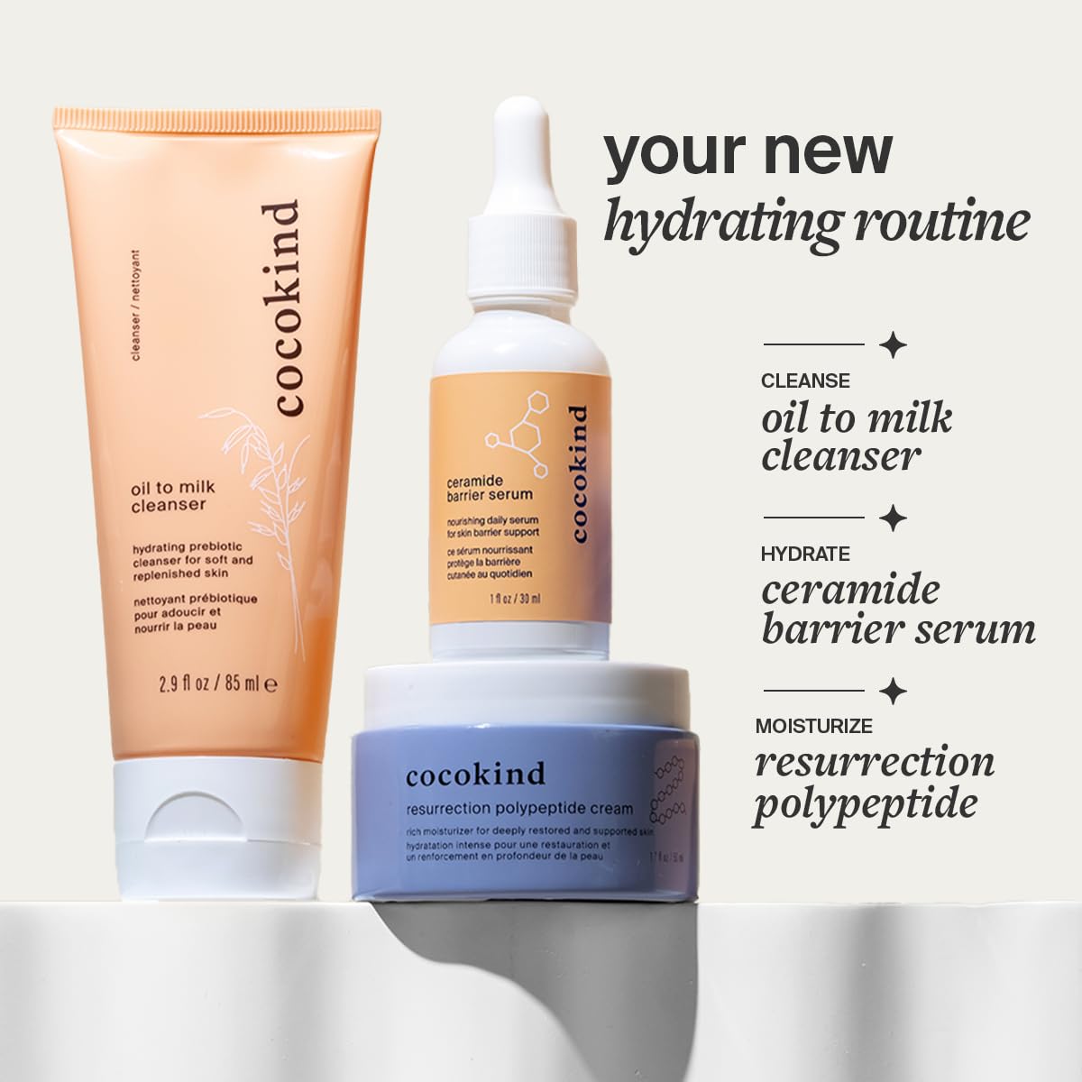 Cocokind Resurrection Polypeptide Cream, 1.7 Fl Oz – back view and specifications