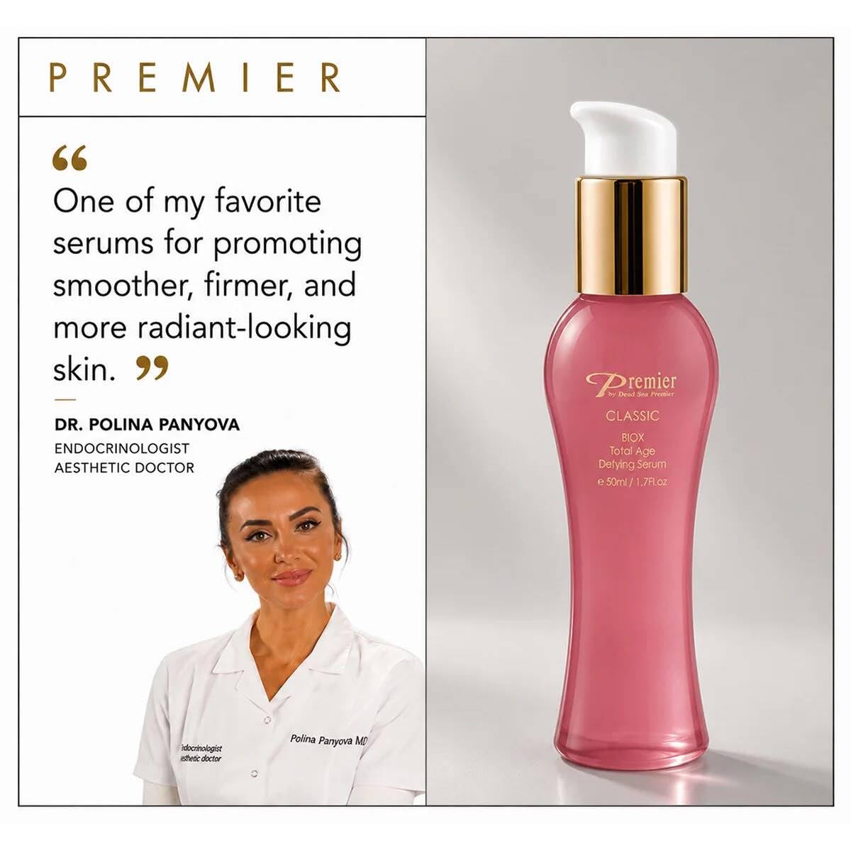 Premier Dead Sea BIOX Anti-Aging Serum with BIOX Complex, 1.7 oz – close-up detail
