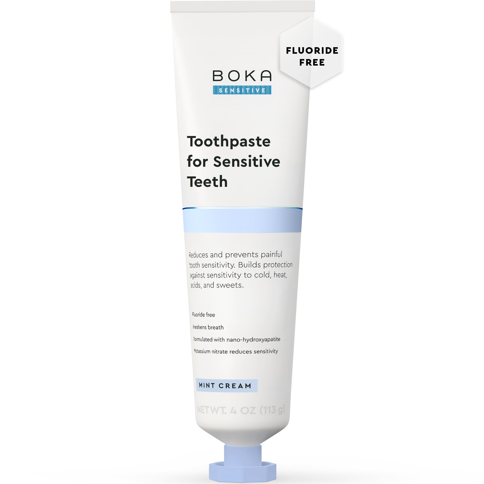 Boka Sensitive Toothpaste - Fluoride Free Nano Hydroxyapatite - Product Imagery