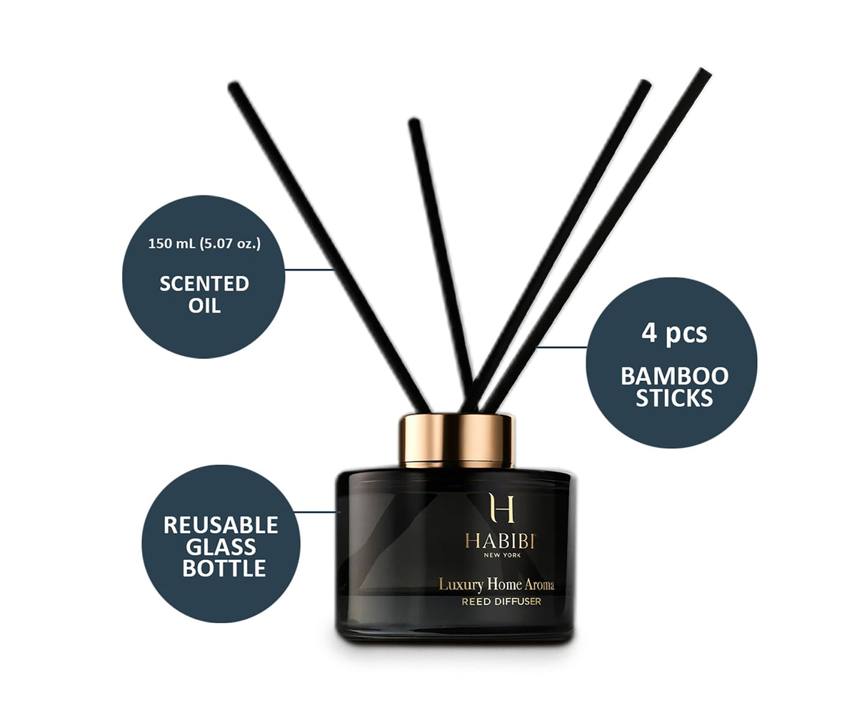 Splended Sunset Essential Oil Diffusers for Home Luxury Reed - H HABIBI Official Imagery - 6