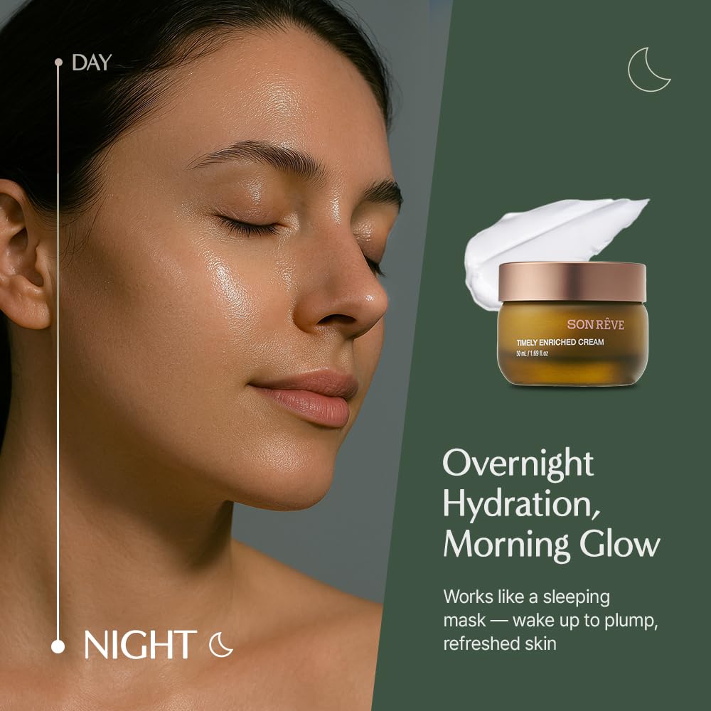 Moisturizing Face Cream with Ceramide – SONREVE Timely Enriched Cream – Anti-Aging, Botanical, Long-Lasting Hydration fo