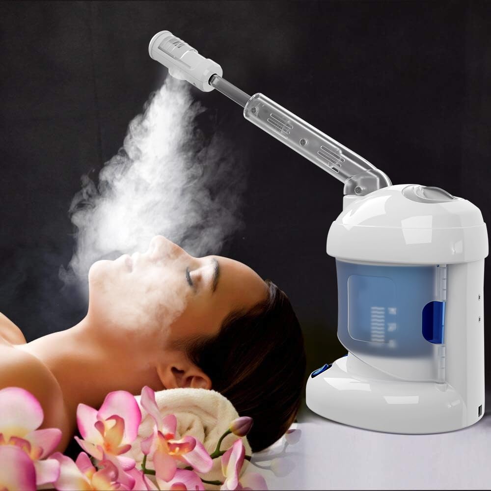 Kingsteam Facial Steamer, Ozone Nano Ionic Face Steamer for Deep Cleaning – White, Acrylonitrile Butadiene Styrene (ABS)
