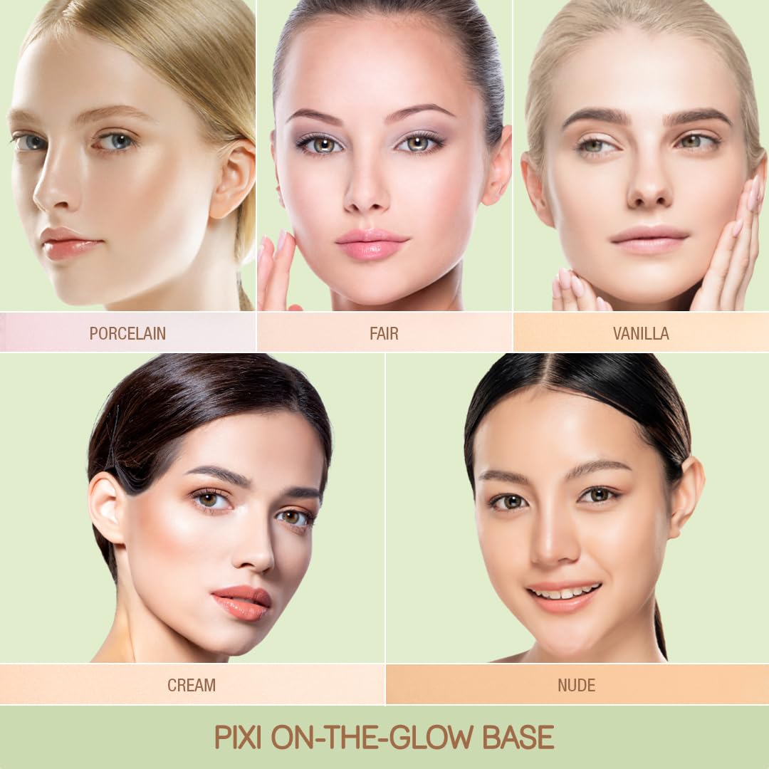 Pixi Beauty Foundation Stick | On-the-Glow Base Tinted Moisturizer in Porcelain for Fair Skin | Sheer Buildable Coverage