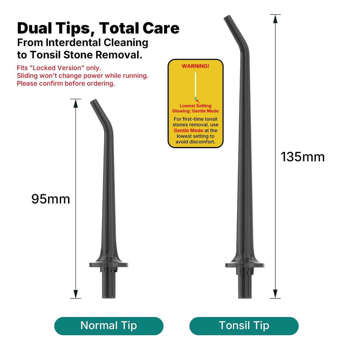 bigsmile Water Flosser Safe Tonsil Stone Remover Prevent Bad Breath, Black – full view