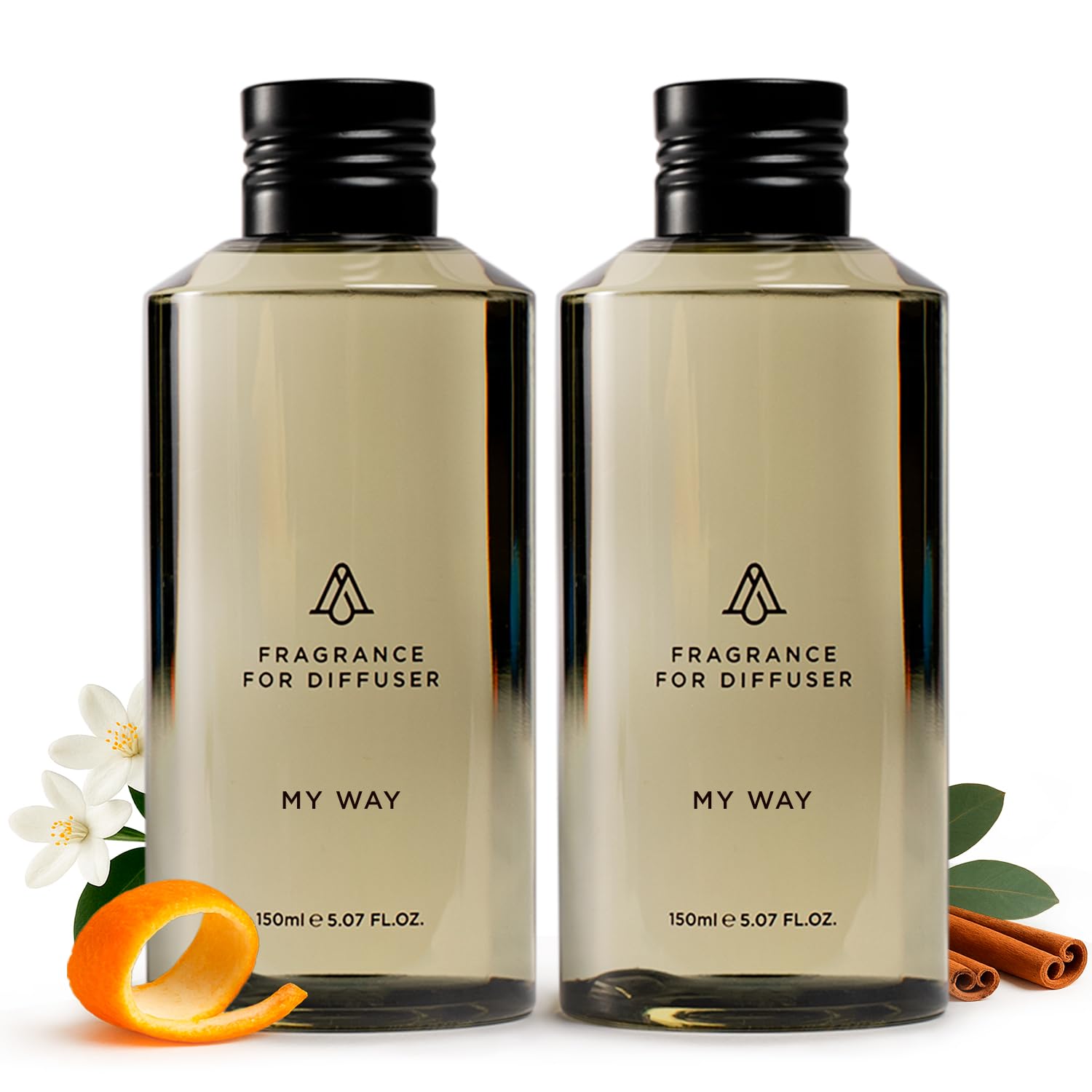 AromaPlan My Way diffuser oil bottles, 5 fl oz each, in a 2-pack, USA-made essential oils for aromatherapy.