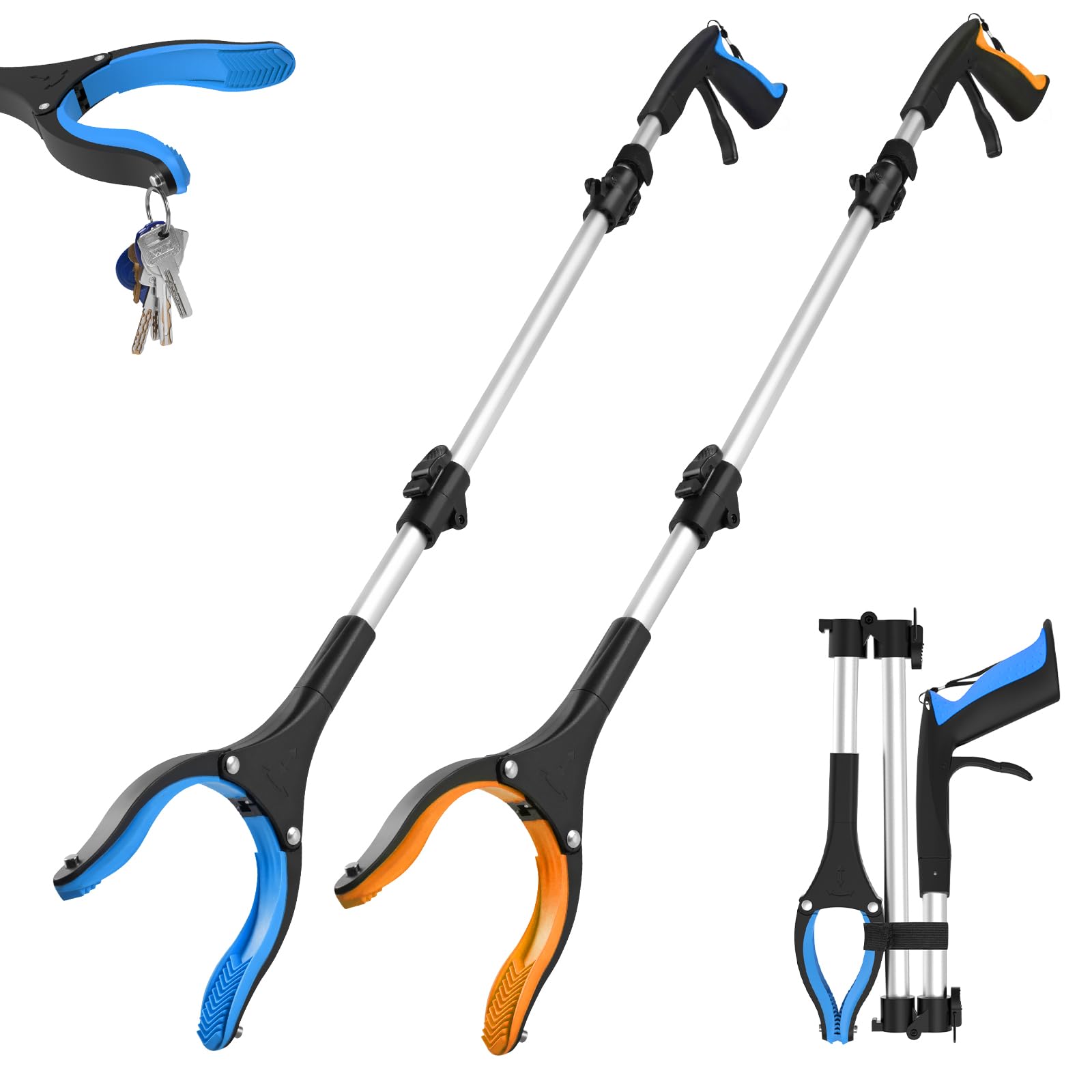 36 Inch Foldable Grabber Reacher Tool, 2 Pack for Seniors - Product Imagery