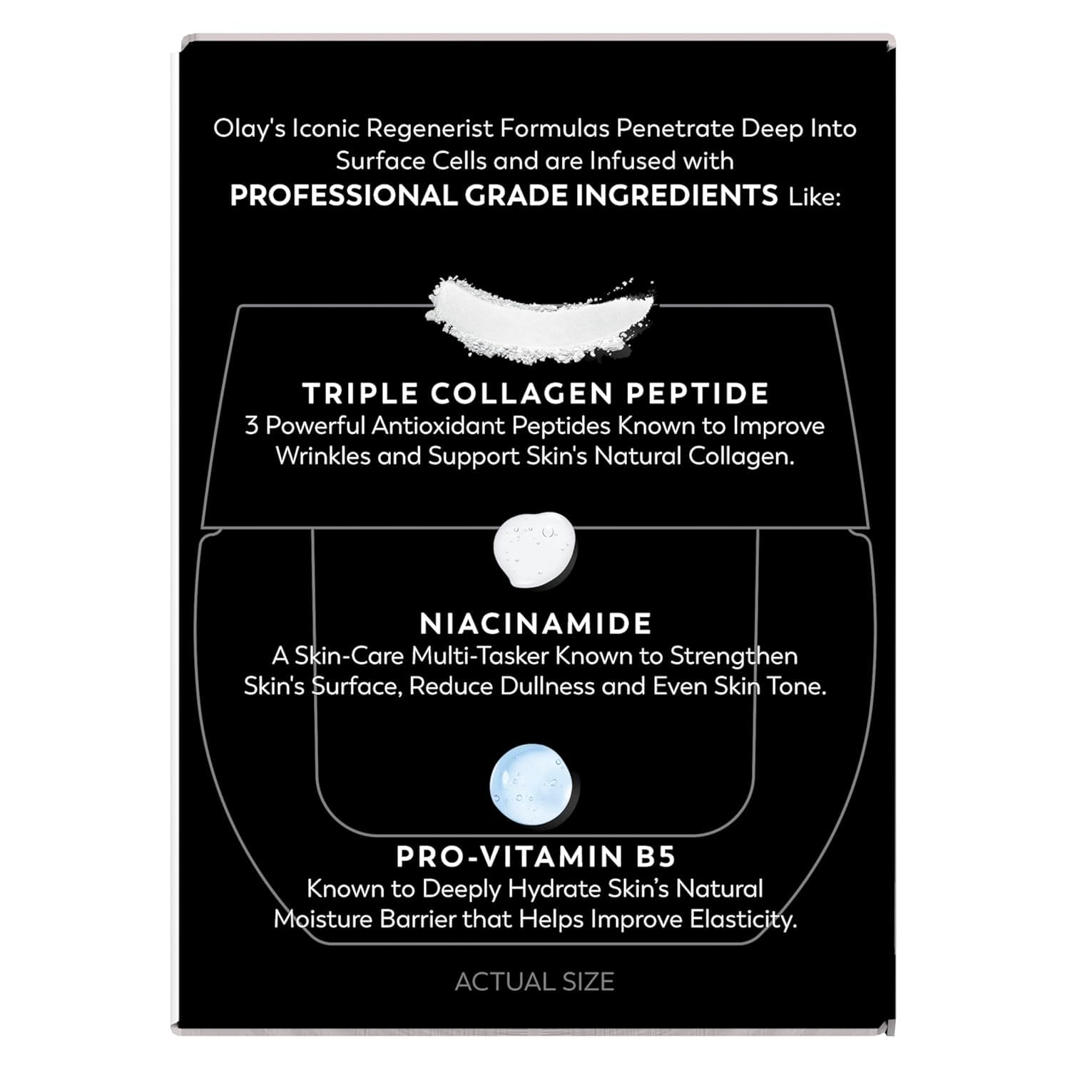 Olay Regenerist Micro-Sculpting Cream moisturizer for women with anti-aging peptides, hyaluronic acid, and niacinamide in a 1.7oz jar.
