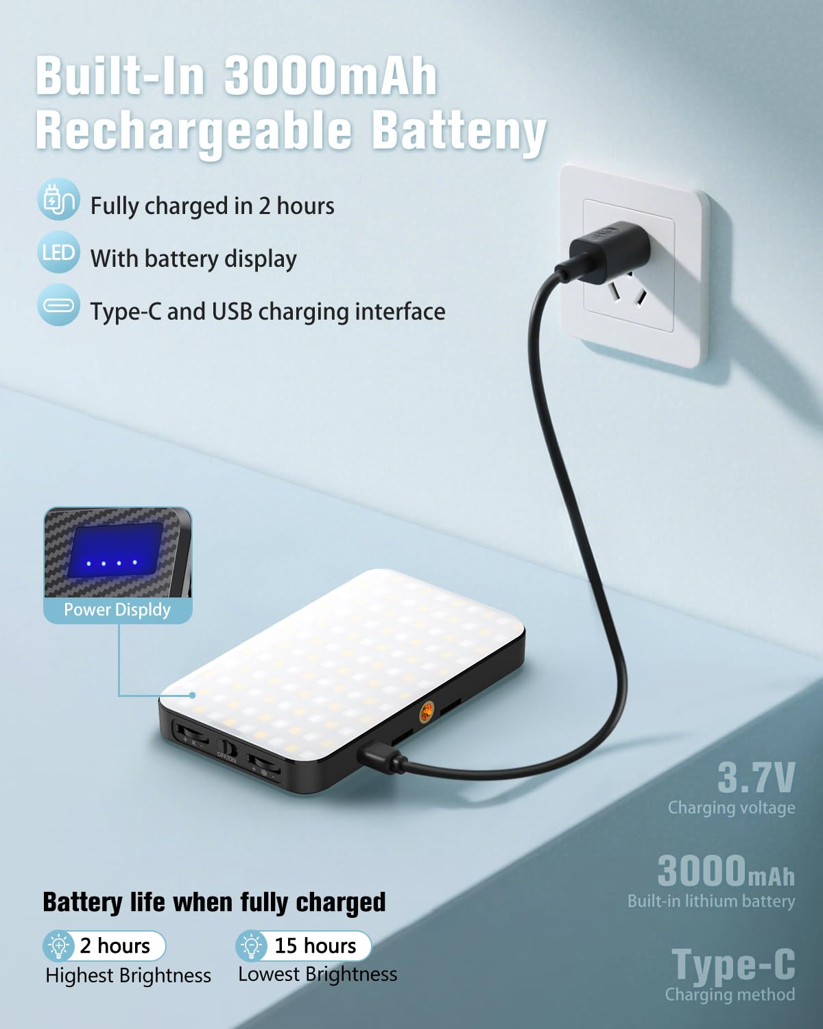 Auriani 168 LED Phone Light, Selfie Light for iPhone/iPad/Camera, Portable Video Conference Lighting with Clip, Recharge