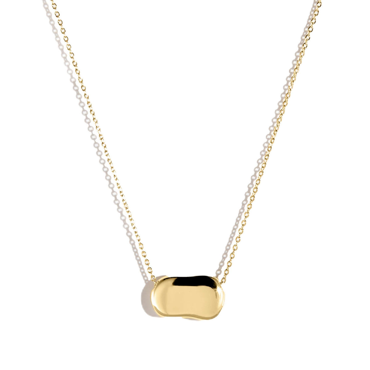 Electric Picks Dakota Necklace for Women, 14k Gold Plated Organic Charm Pendant Necklace, 18" Adjustable Layering Ch