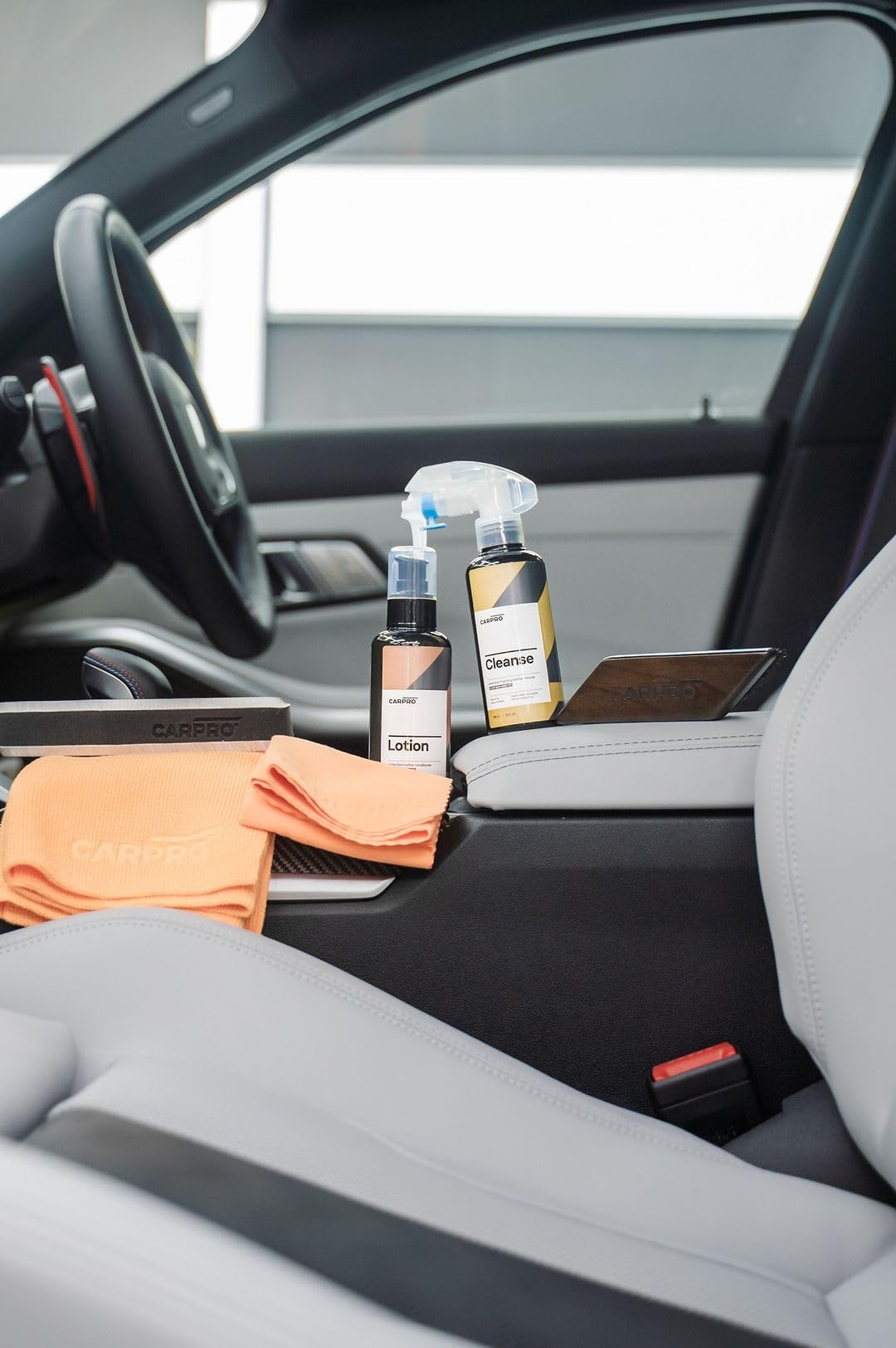 CARPRO Skincare Leather Kit: Car Leather Cleaner, Leather Conditioner, Brush & Towel - Clean and Condition All Types of 