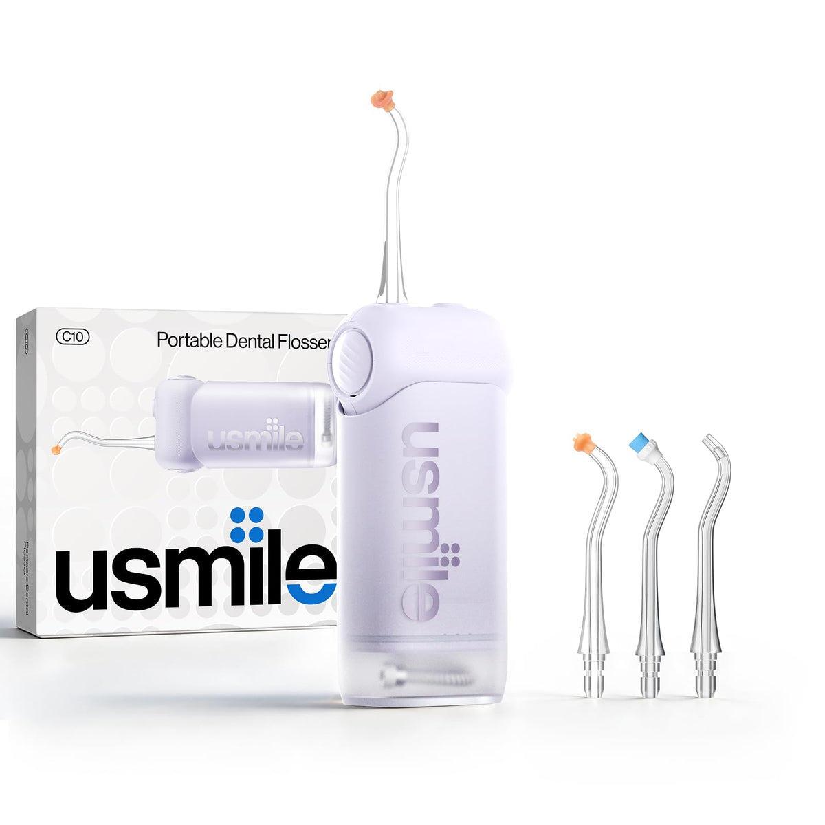 usmile C10 Portable Water Flosser for Travel, 95-Day Battery, IPX7, Purple – Purple