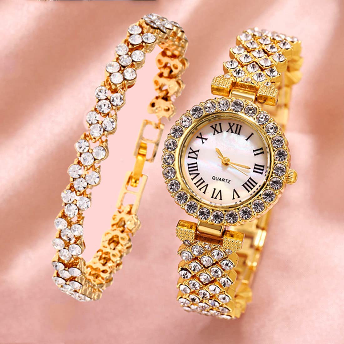 BESTKANG Women Diamond Watchs Luxury Fashion Ladies Bangle Bracelet Set Wrist Watch Female Dress Watch – close-up detail
