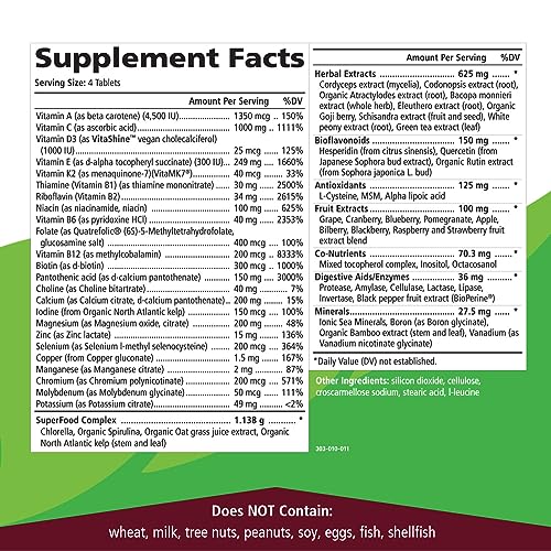 PURE ESSENCE LABS LifeEssence Multivitamin for Women and Men - - Product Imagery