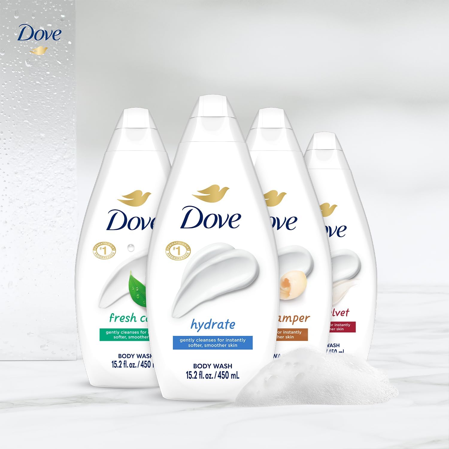 Dove Moisturizing Body Wash, Variety 6-Pack, 15.2 Oz Ea