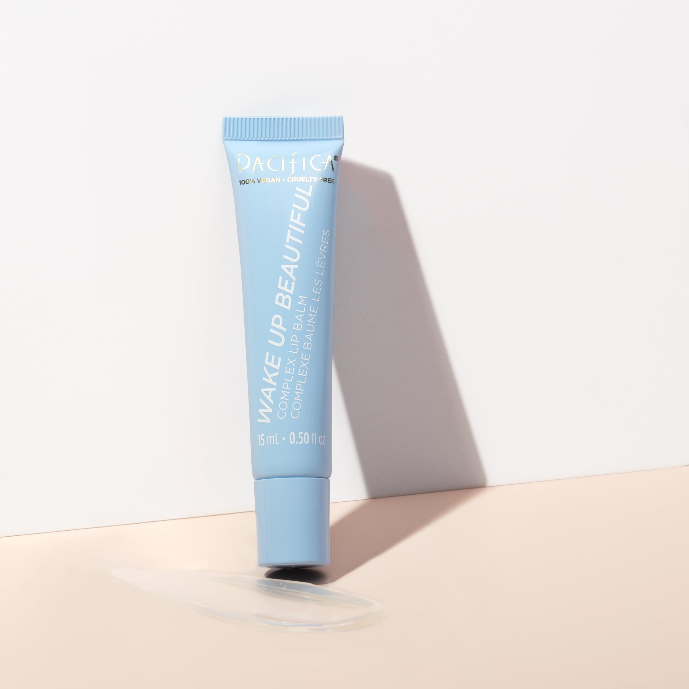 Pacifica Complex Lip Balm Trio with vegan hydrating lip balms in colorful tubes, displayed together on a white background.