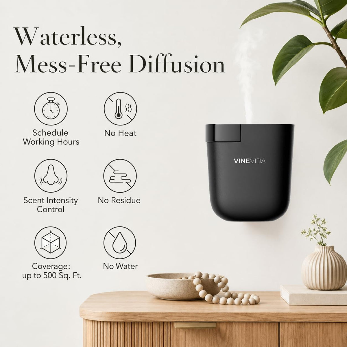 VINEVIDA Prime Plug in Diffuser for Home Office - VINEVIDA Official Imagery - 4