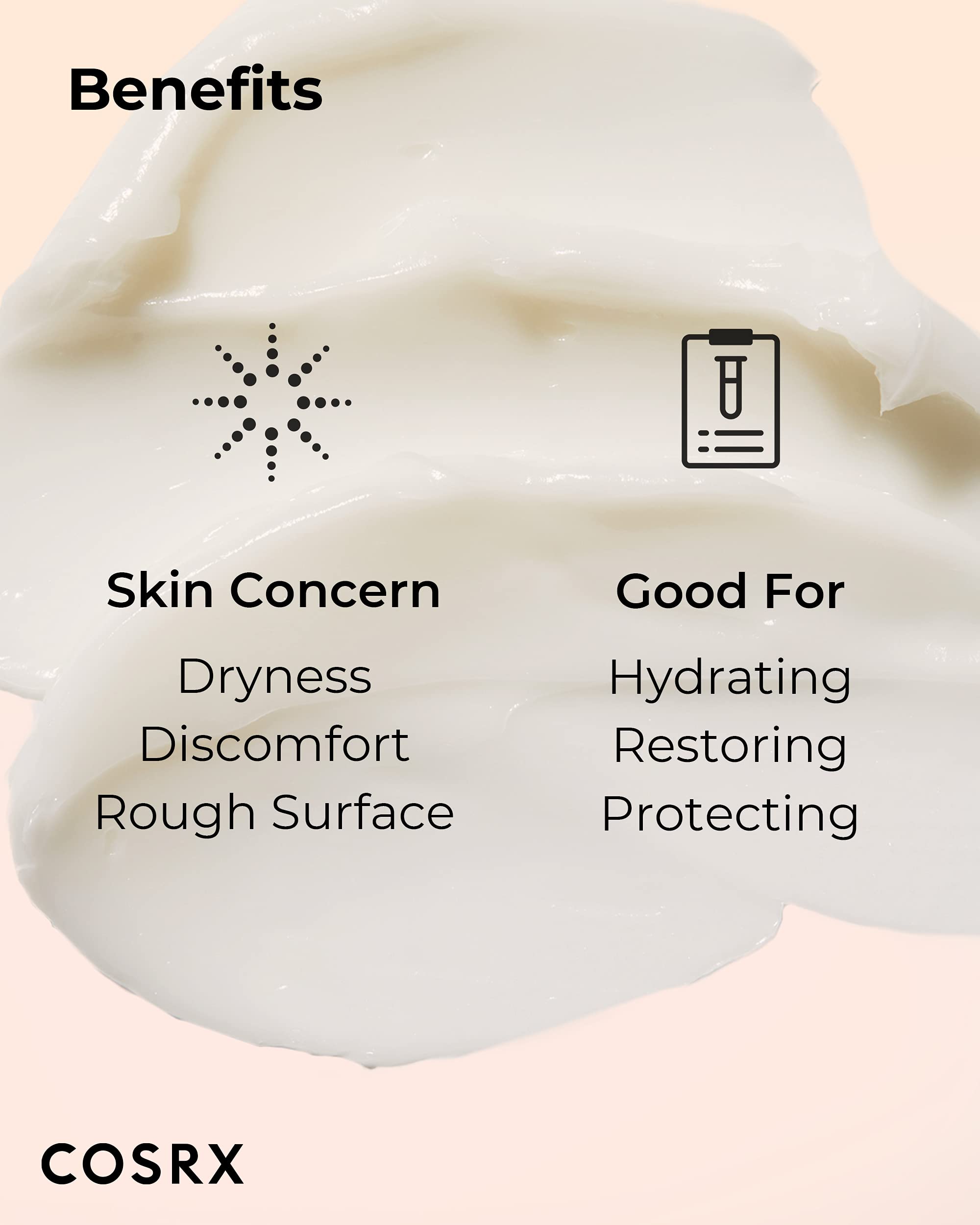 COSRX Balancium Comfort Ceramide Cream with Centella Asiatica in a 2.82 oz jar, moisturizing and soothing skin.
