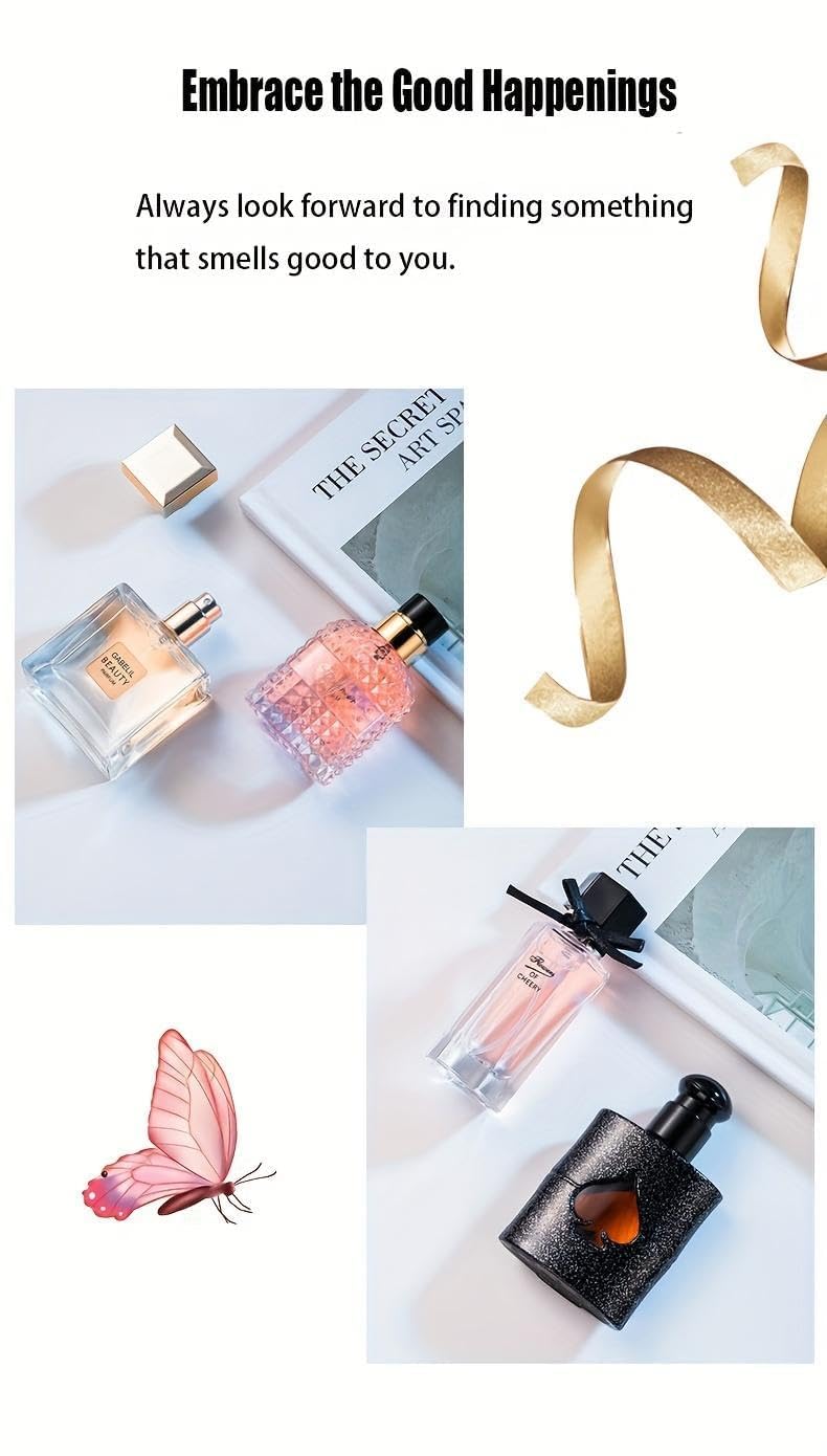 Women's Perfume Set: 4 Floral and Fruity Fragrances in a Gift Box, 105(25ml x3 +30ml) ml Total (3.5oz). Perfect for Gift
