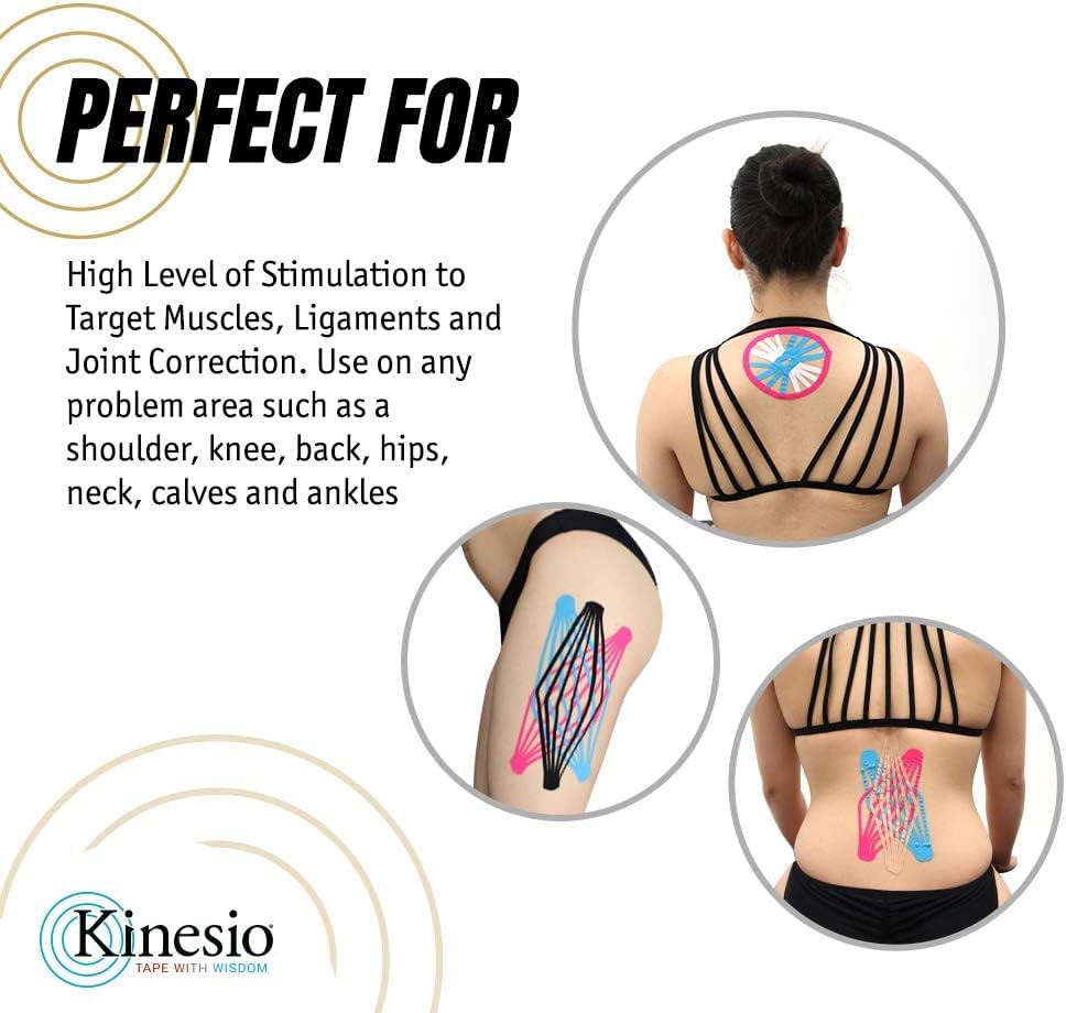 2" Kinesio® Tex Gold W/R Black FP Bulk - Product Imagery